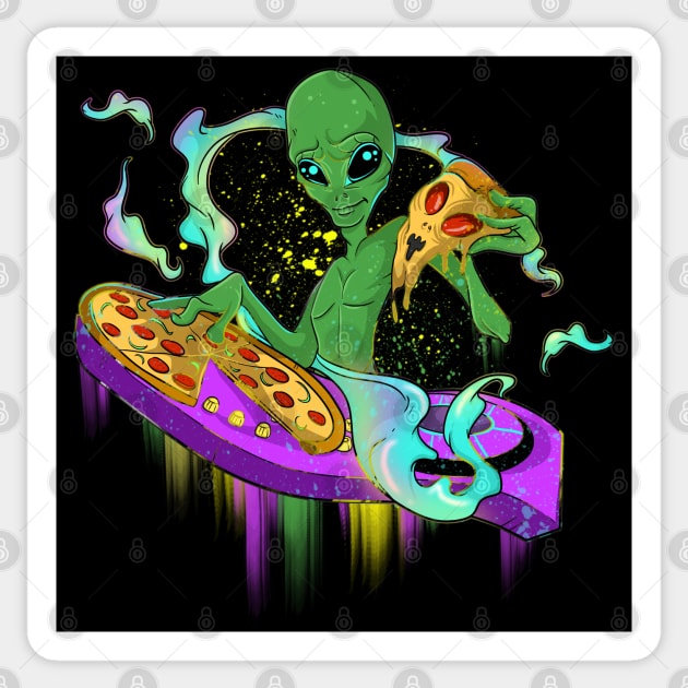 Dj Alien Pizza is Music Sticker by Trendy Black Sheep